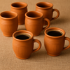 Reusable Clay mugs | Terracotta Clay Mud Milk Tea Coffee Mug (150ml, Brown, Set of 2)