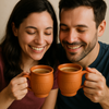 Reusable Clay mugs | Terracotta Clay Mud Milk Tea Coffee Mug (150ml, Brown, Set of 2)