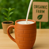 400 ML ,Unglazed Handmade Clay Glass  Earthen Glass for Drinking Coffee / Water, Milk/Mud Glasses/Mitti Ke Glass/Ayurvedic Item (with Mirror Finish) ,Coffee/ Milk/ Water mug