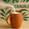 400 ML ,Unglazed Handmade Clay Glass  Earthen Glass for Drinking Coffee / Water, Milk/Mud Glasses/Mitti Ke Glass/Ayurvedic Item (with Mirror Finish) ,Coffee/ Milk/ Water mug