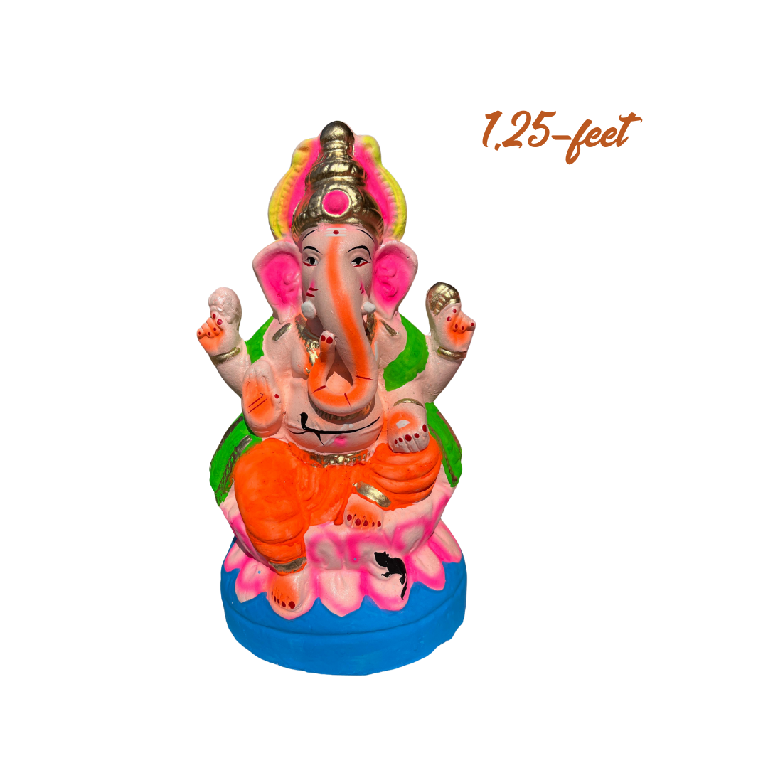 Painted Clay Ganesha – Vibrant & Eco-Friendly