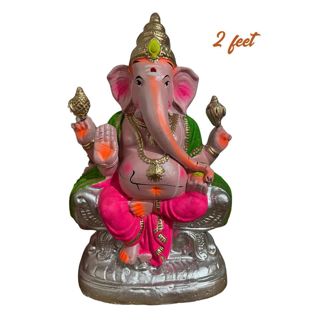Painted Clay Ganesha – Vibrant & Eco-Friendly
