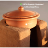 Clay Cooking Pot Unglazed /Handi/ Handmade Earthen Kadawith Lid, + Free ASH for Cleaning