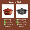Black Clay Cooking Pot Unglazed Deep Burnt /Handi/ Handmade Earthen Kadai with Lid + Free ASH for Cleaning
