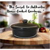 Black Clay Cooking Pot Unglazed Deep Burnt /Handi/ Handmade Earthen Kadai with Lid + Free ASH for Cleaning