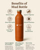 Clay water bottle-1L [Anand's Pottery]